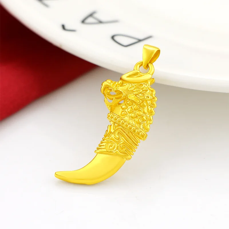 Wolf Jewelry & Watches Tampa - Solide Gelbgold Farbe Wolf Zahn dominant