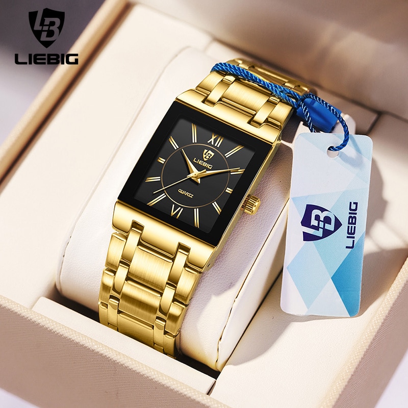 Jewelry Style Watches - LiEBIG Luxus Goldene Quarz Armbanduhren Für