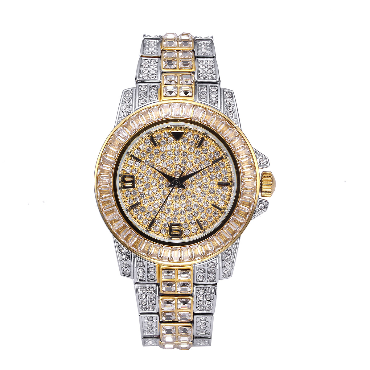 Jewelry With Watches - Luxuriöse Quarzuhren mit Vollsteinbesatz für Herren