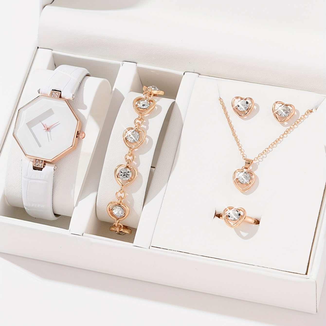 Best Jewelry Watches - 1 Stück Quarzuhr mit Strass-Dekor, lässige