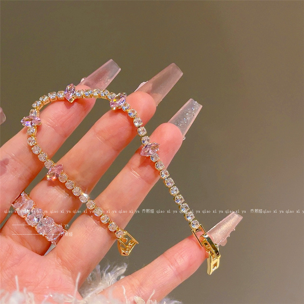 Rosa Volldiamant-Zirkon-Armbän – Best Jewelry Watches For Women Bewertung und Preis