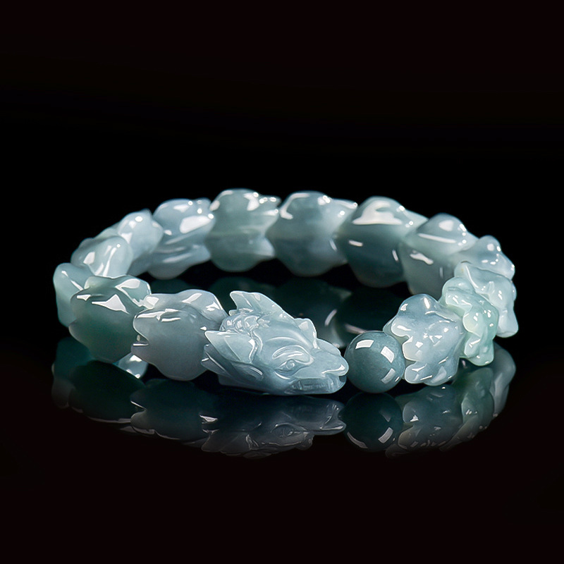 Blaues Burmesisches Jadeit-Dra – Jewelry & Watches Ltd Bewertung und Preis
