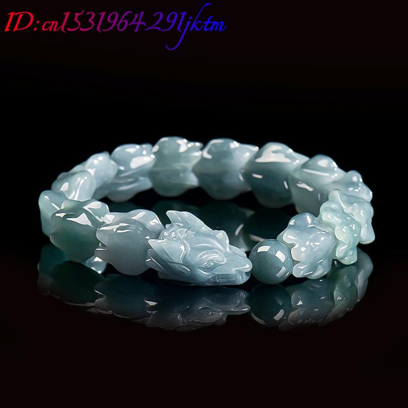 Blaues Burmesisches Jadeit-Dra – Jewelry & Watches Ltd Bewertung und Preis