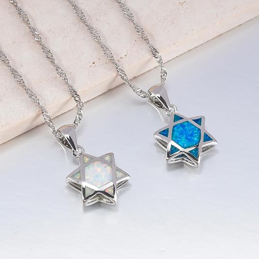 Davidstern Opal Anhänger Halsk – Jewelry & Watches Ltd Bewertung und Preis