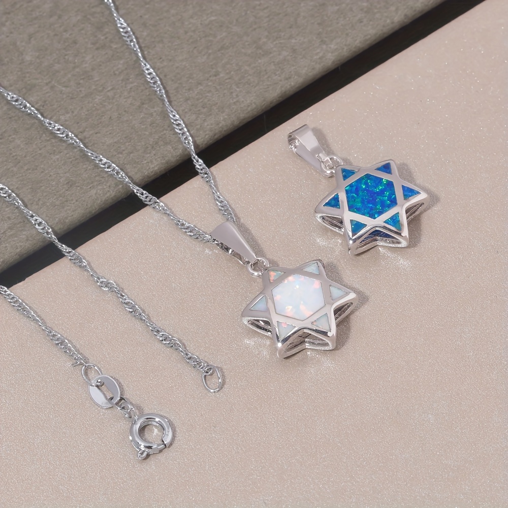 Davidstern Opal Anhänger Halsk – Jewelry & Watches Ltd Bewertung und Preis