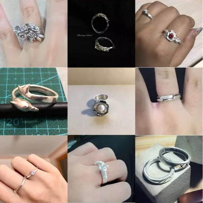 999er reines Silber, Ton, Schm – Couple Ring Set Bewertung und Preis